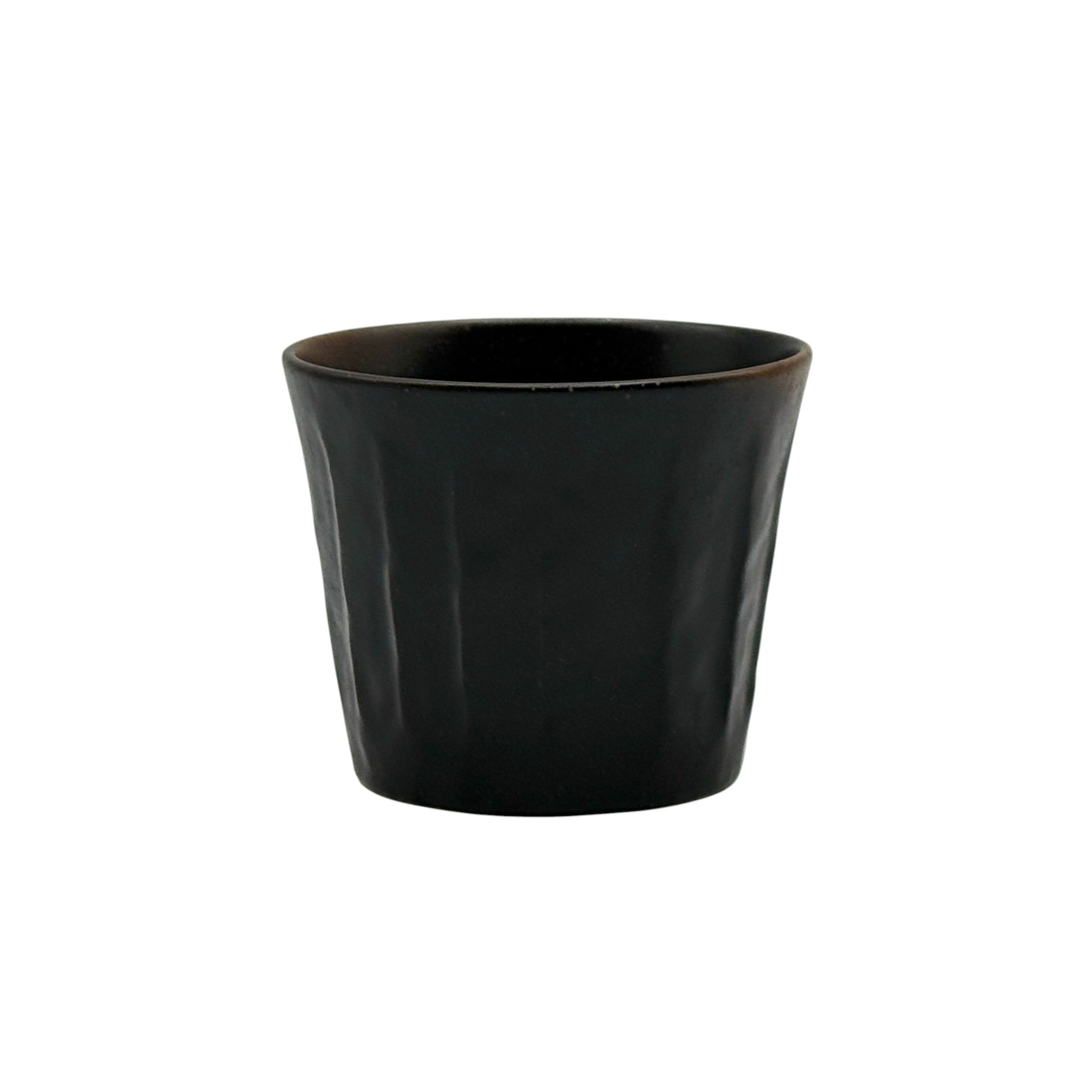 Inoue Kuro Ryu Fuki Black Mino-yaki Yunomi - Japanese Teacup