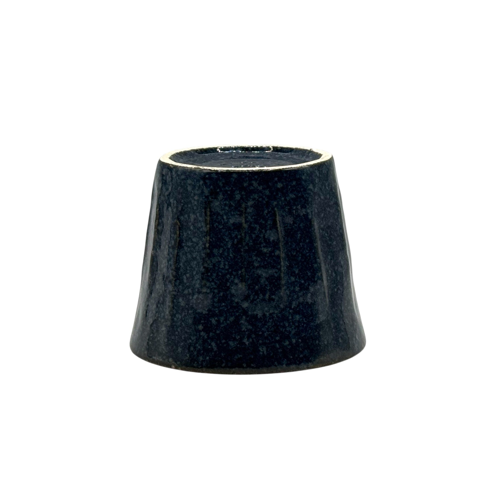 Inoue Yuki Indigo Blue Mino-yaki Yunomi - Japanese Teacup