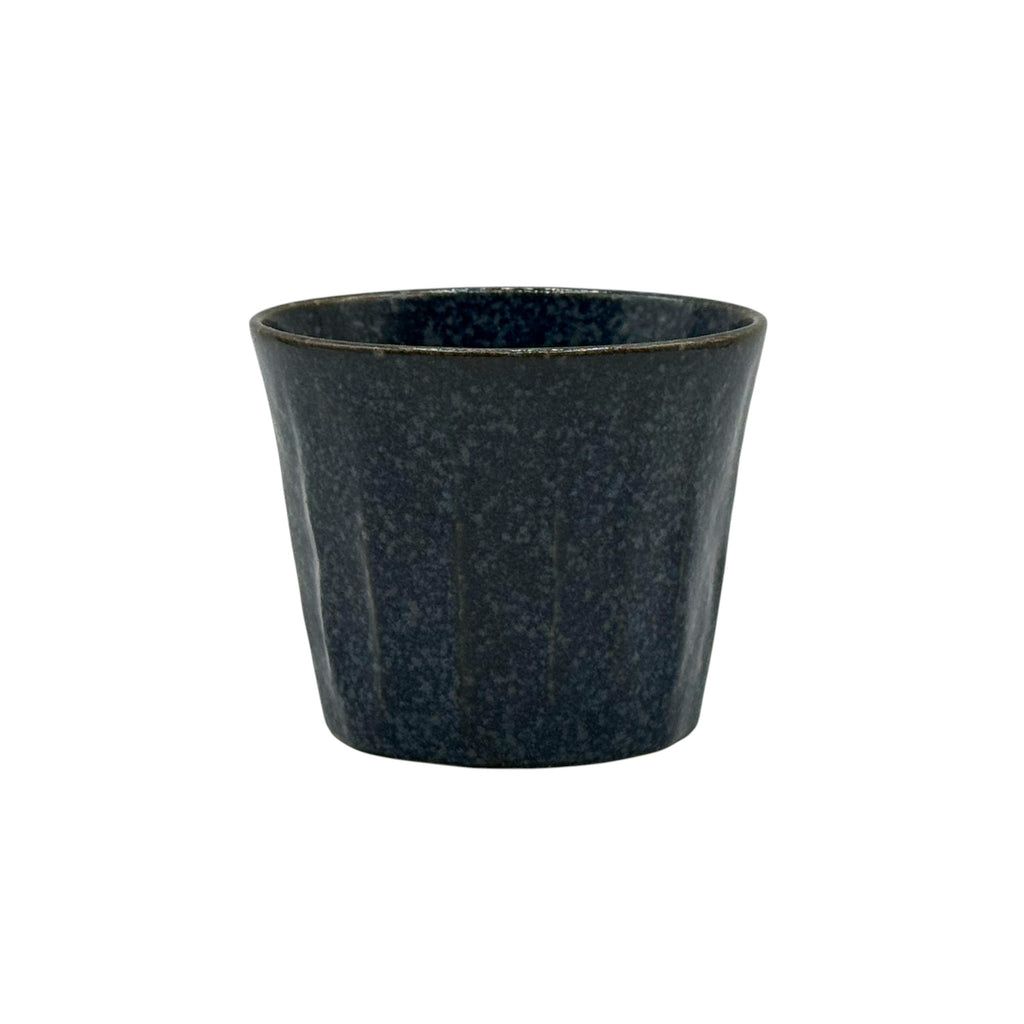 Inoue Yuki Indigo Blue Mino-yaki Yunomi - Japanese Teacup