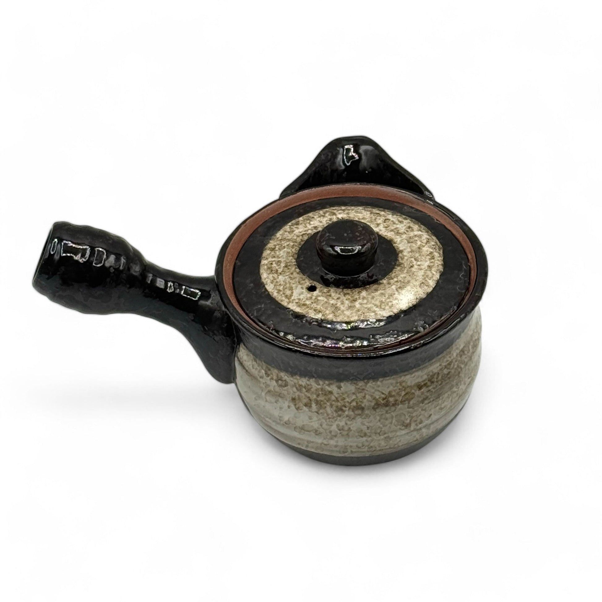 Inoue Tea Shiro Hirokuchi Brown Tokoname-yaki Kyusu - Japanese Teapot