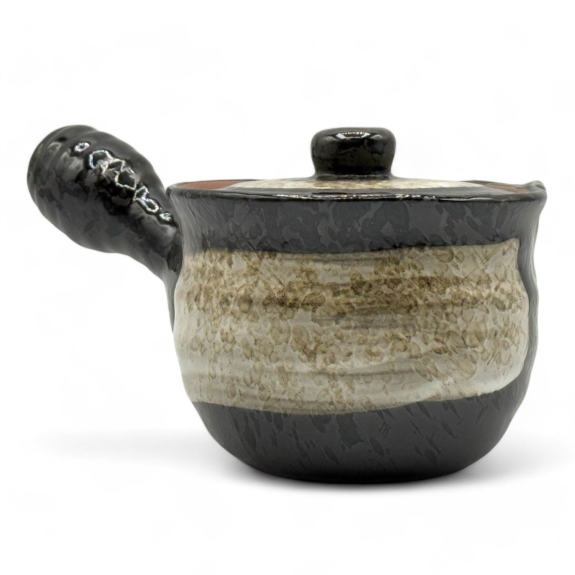 Inoue Tea Shiro Hirokuchi Brown Tokoname-yaki Kyusu - Japanese Teapot
