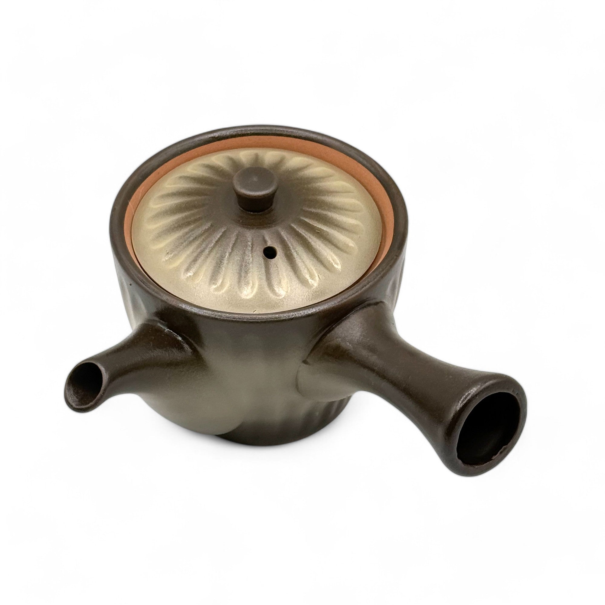 Inoue Tea Kinsai Ibushi Brown Tokoname-yaki Kyusu - Japanese Teapot, showcasing a traditional brown ceramic design.