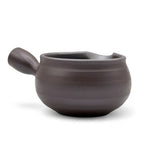 Inoue Tea Muji Samashi Banko-yaki Black Yuzamashi - Japanese Water Cooler, showing a traditional ceramic yuzamashi for cooling tea.
