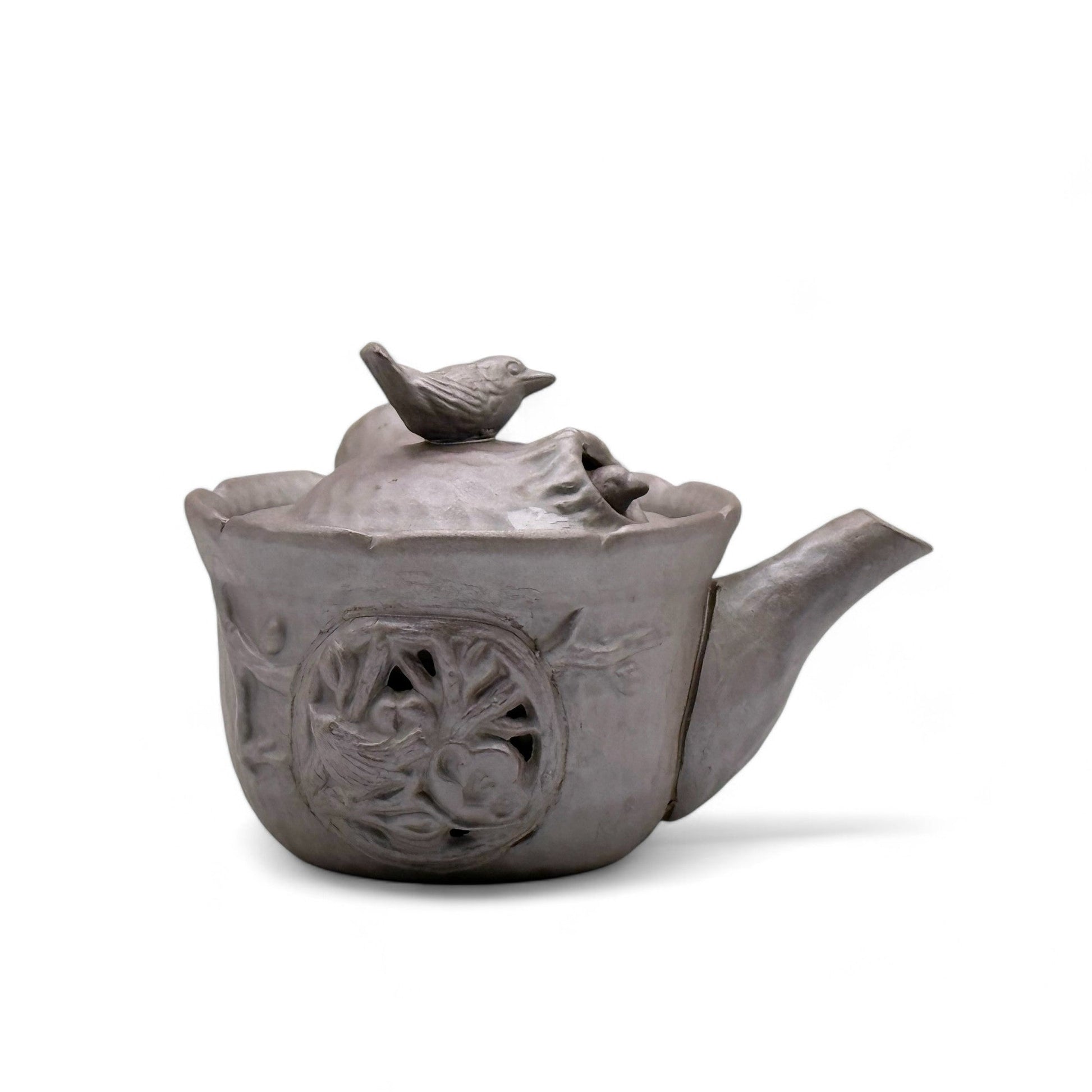 Inoue Tea Tori Tobidashi Ko Banko-yaki Kyusu - Japanese Teapot