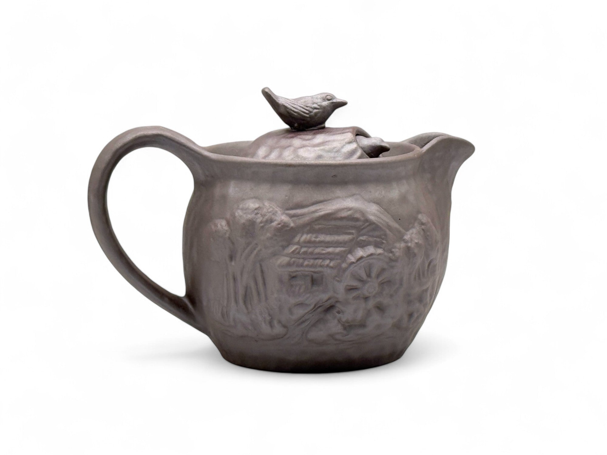 Inoue Tea Tori Tobidashi Banko-yaki Kyusu - Japanese Teapot, a traditional ceramic teapot with a spout and handle.