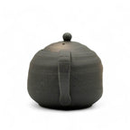Inoue Tea Iga Fukimaru Black Bizen-yaki Kyusu - Japanese Mini Teapot, showcasing a traditional ceramic design.