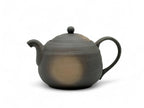 Inoue Tea Iga Fukimaru Black Bizen-yaki Kyusu - Japanese Mini Teapot, a handcrafted black ceramic teapot with traditional design.