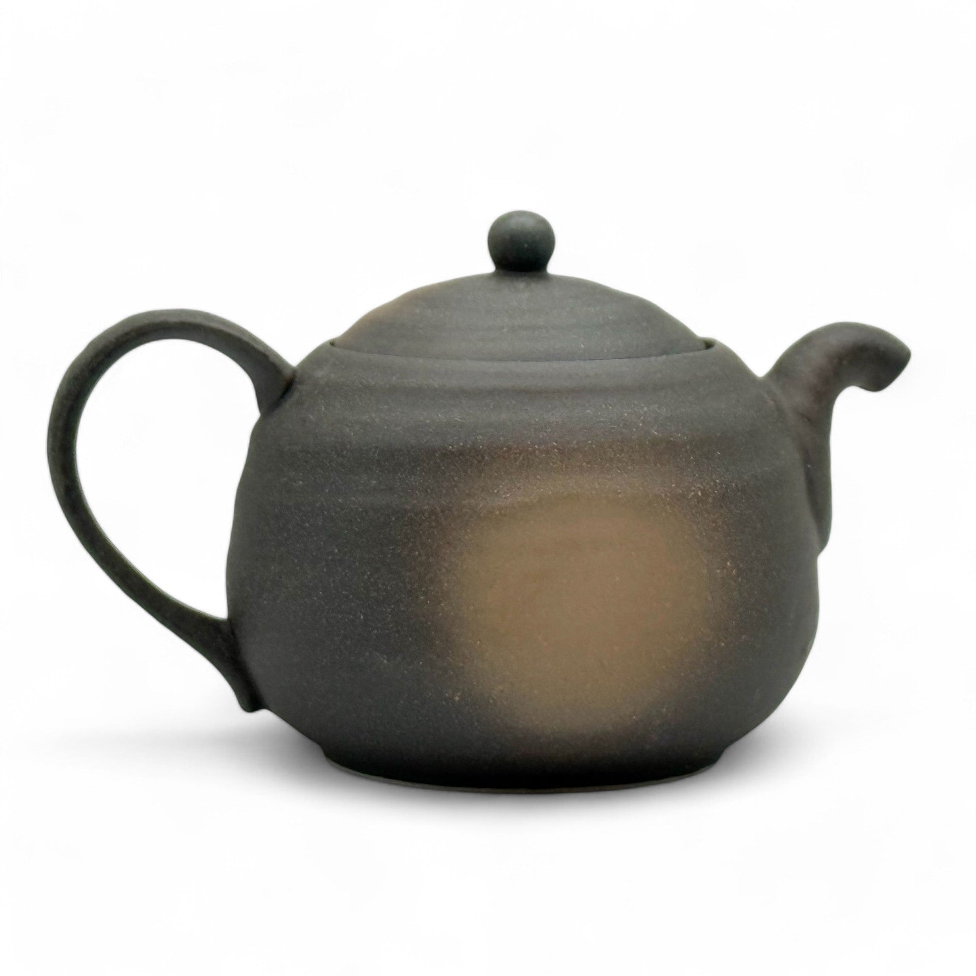 Inoue Tea Iga Fukimaru Black Bizen-yaki Kyusu - Japanese Mini Teapot