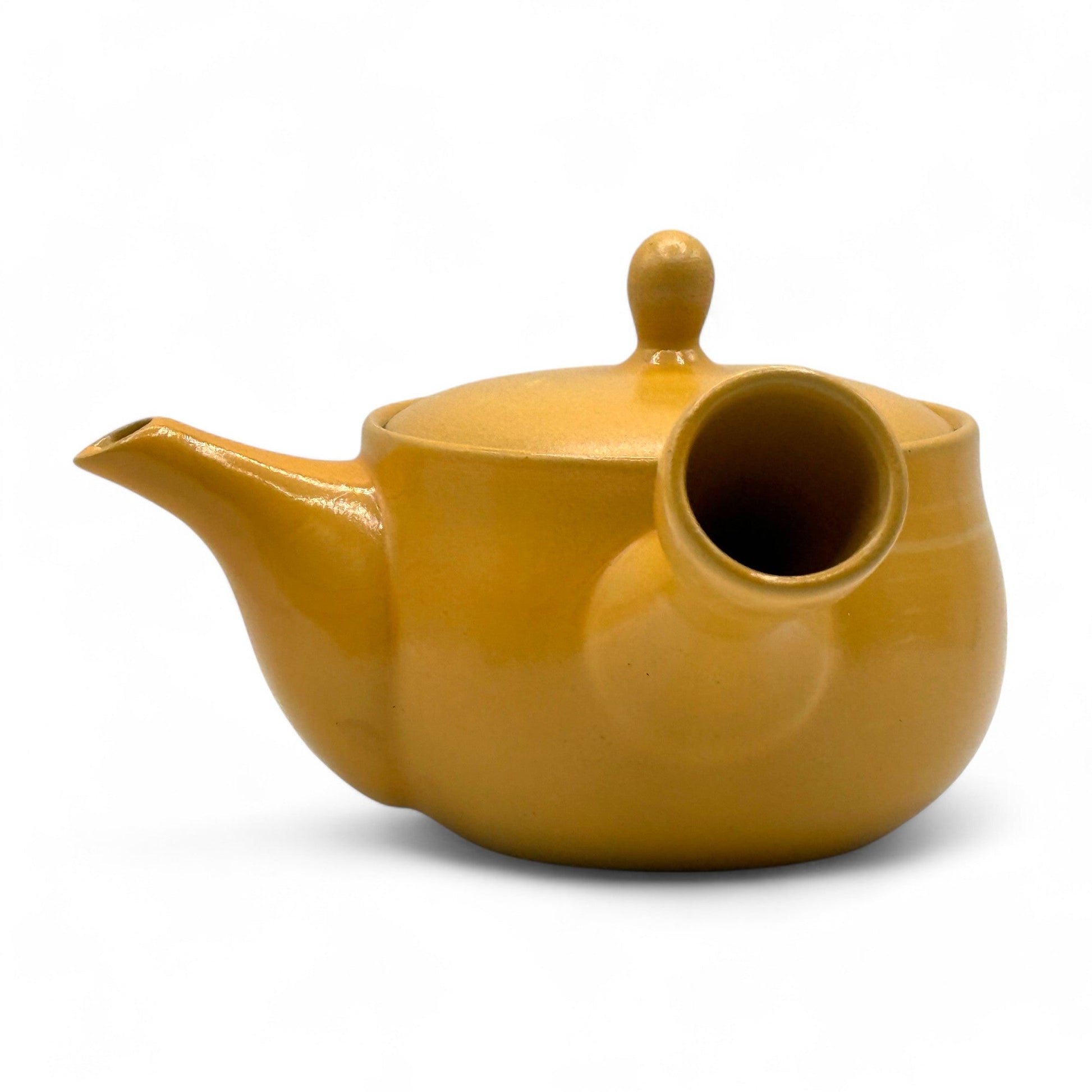 Inoue Tea Mitsubachi Hana Yellow Tokoname-yaki Kyusu - Japanese Teapot