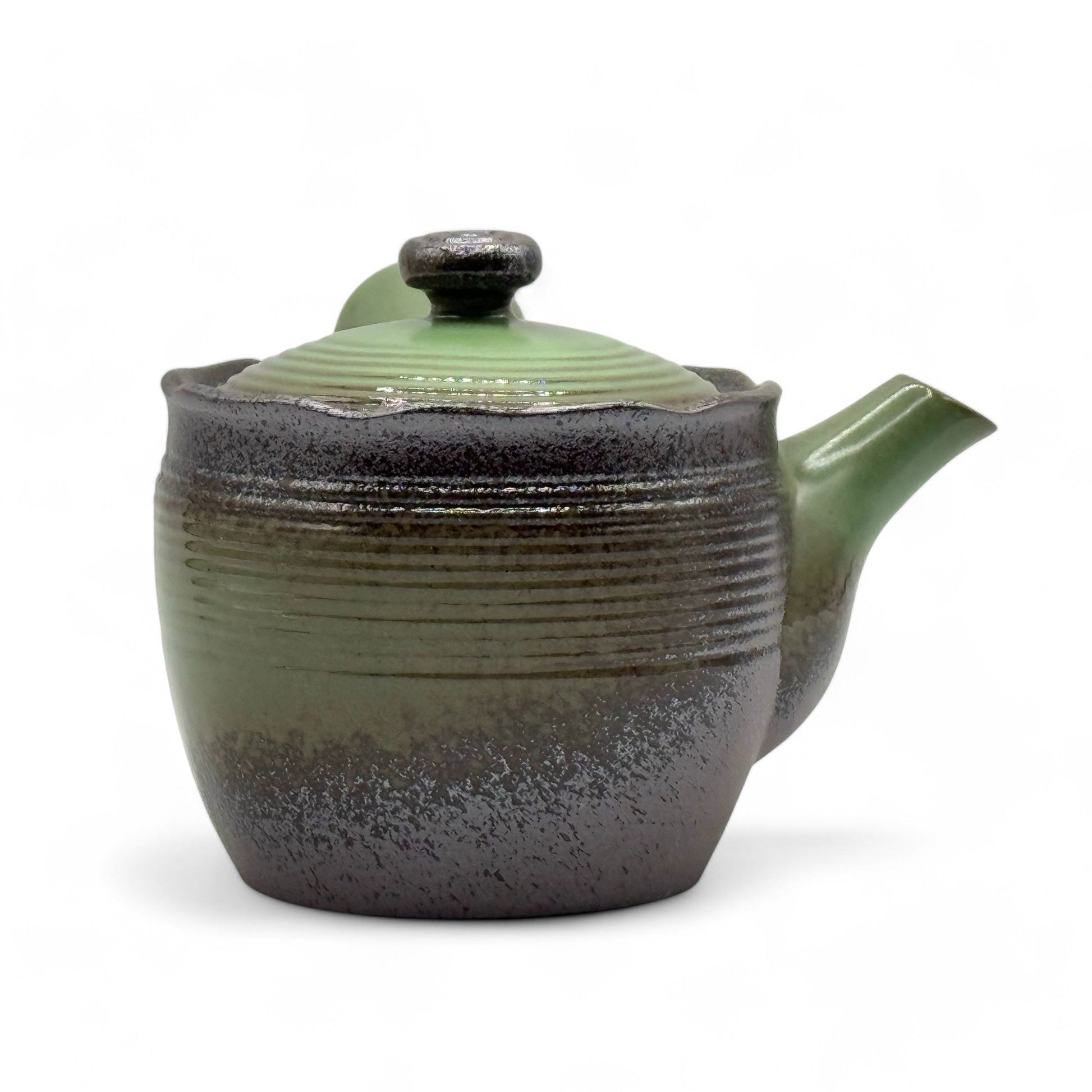Inoue Tea Tochi Green Banko-yaki Kyusu - Japanese Teapot