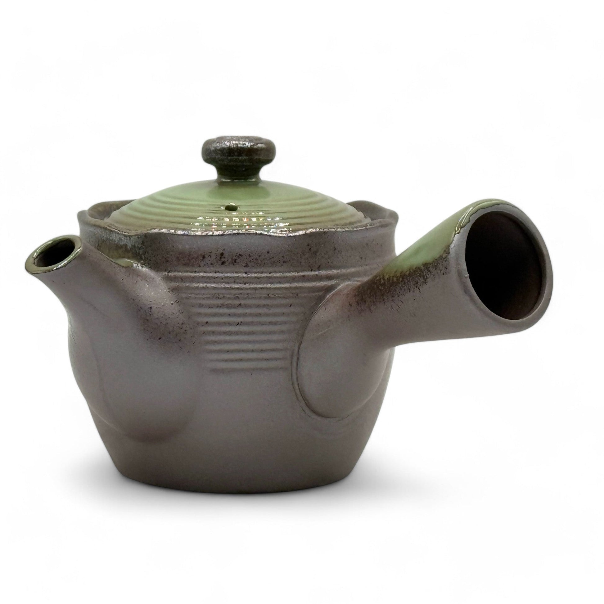 Inoue Tea Tochi Green Banko-yaki Kyusu - Japanese Teapot