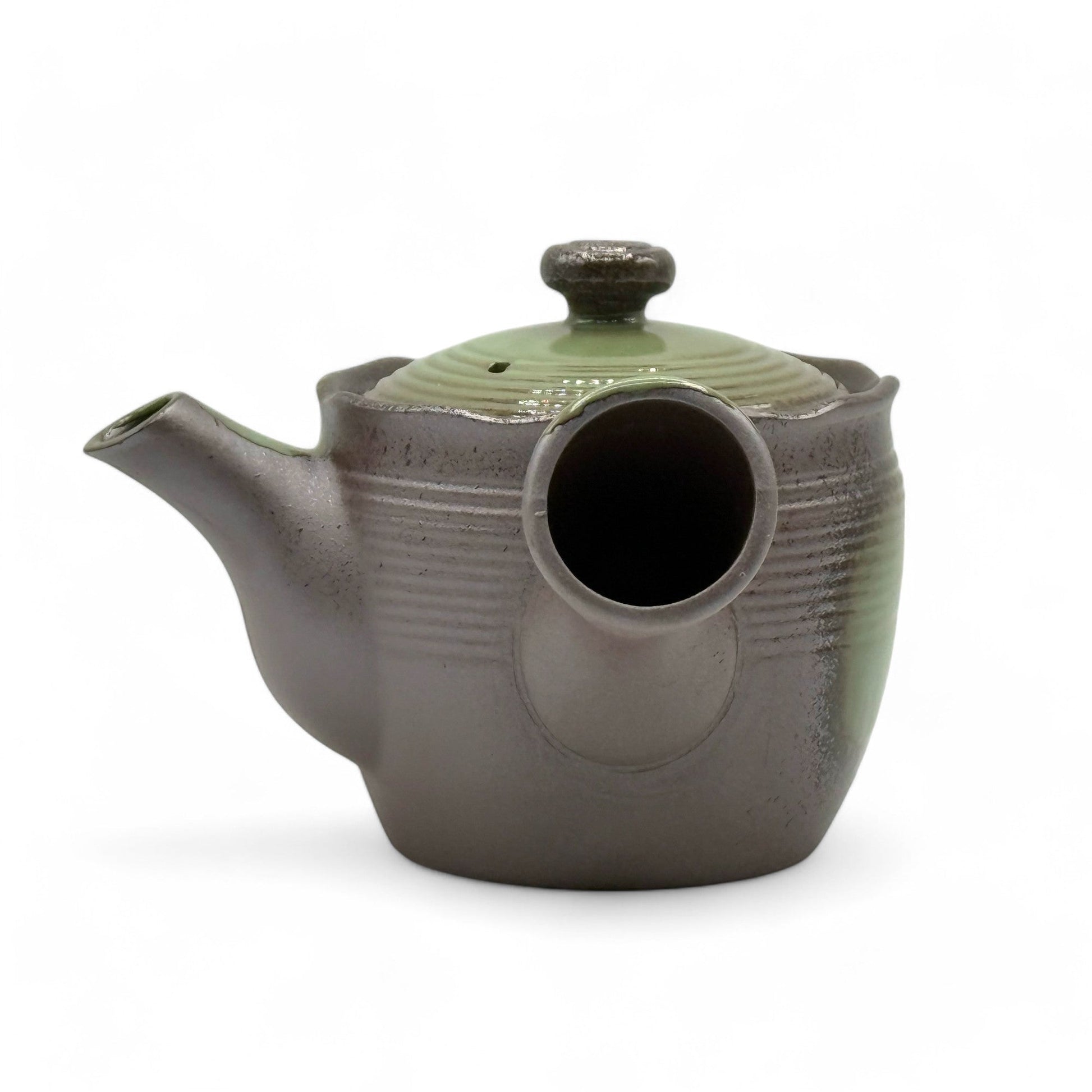 Inoue Tea Tochi Green Banko-yaki Kyusu - Japanese Teapot