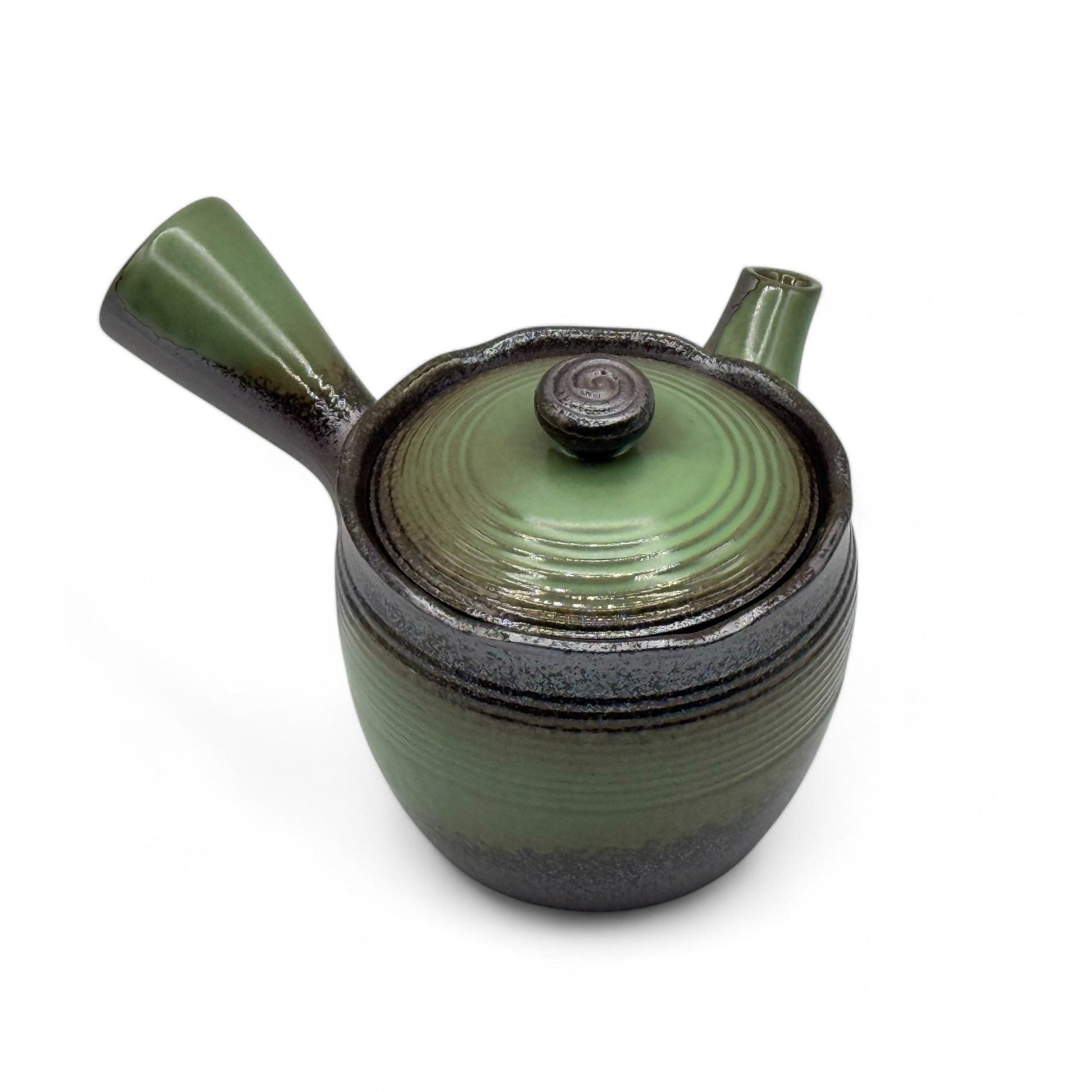Inoue Tea Tochi Green Banko-yaki Kyusu - Japanese Teapot