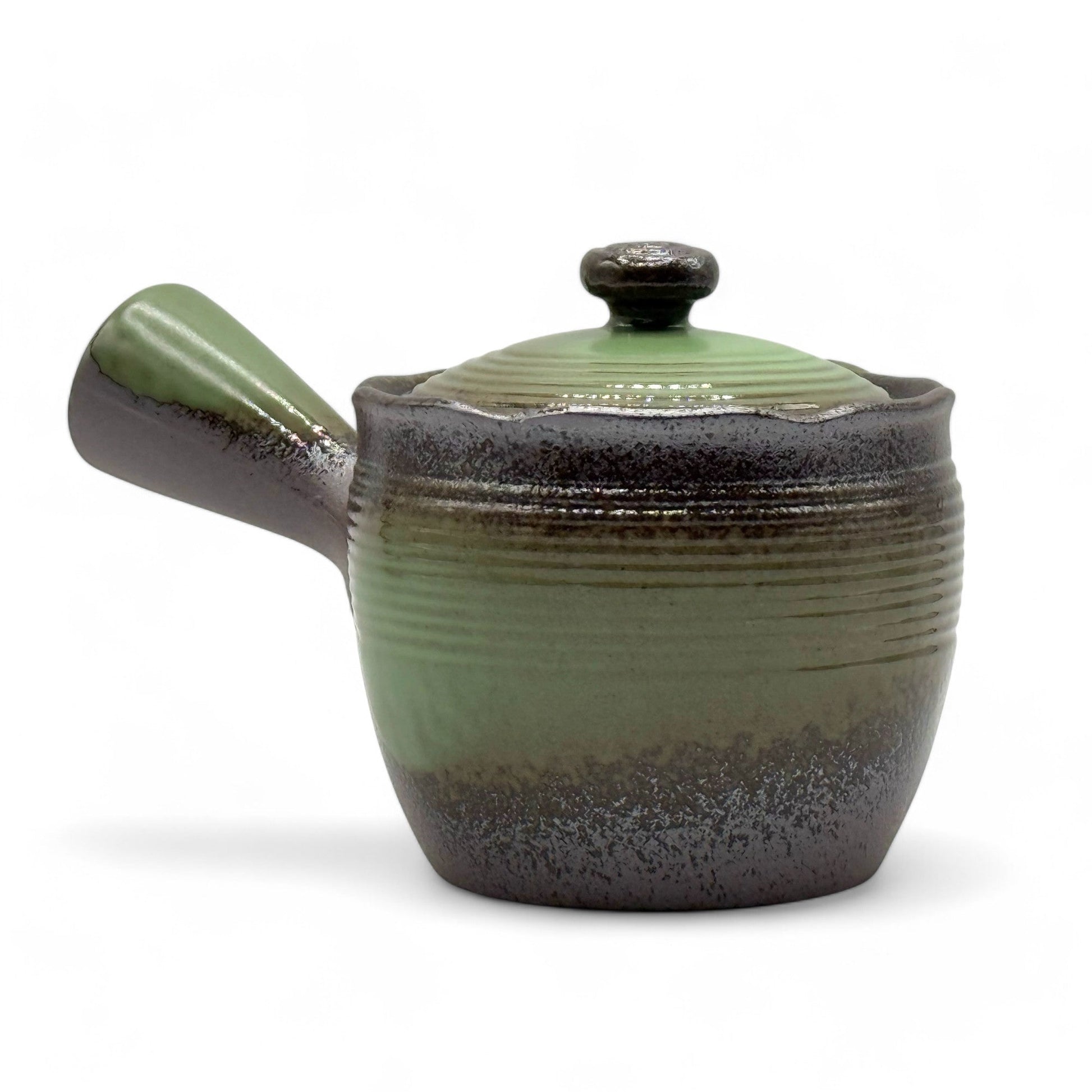 Inoue Tea Tochi Green Banko-yaki Kyusu - Japanese Teapot