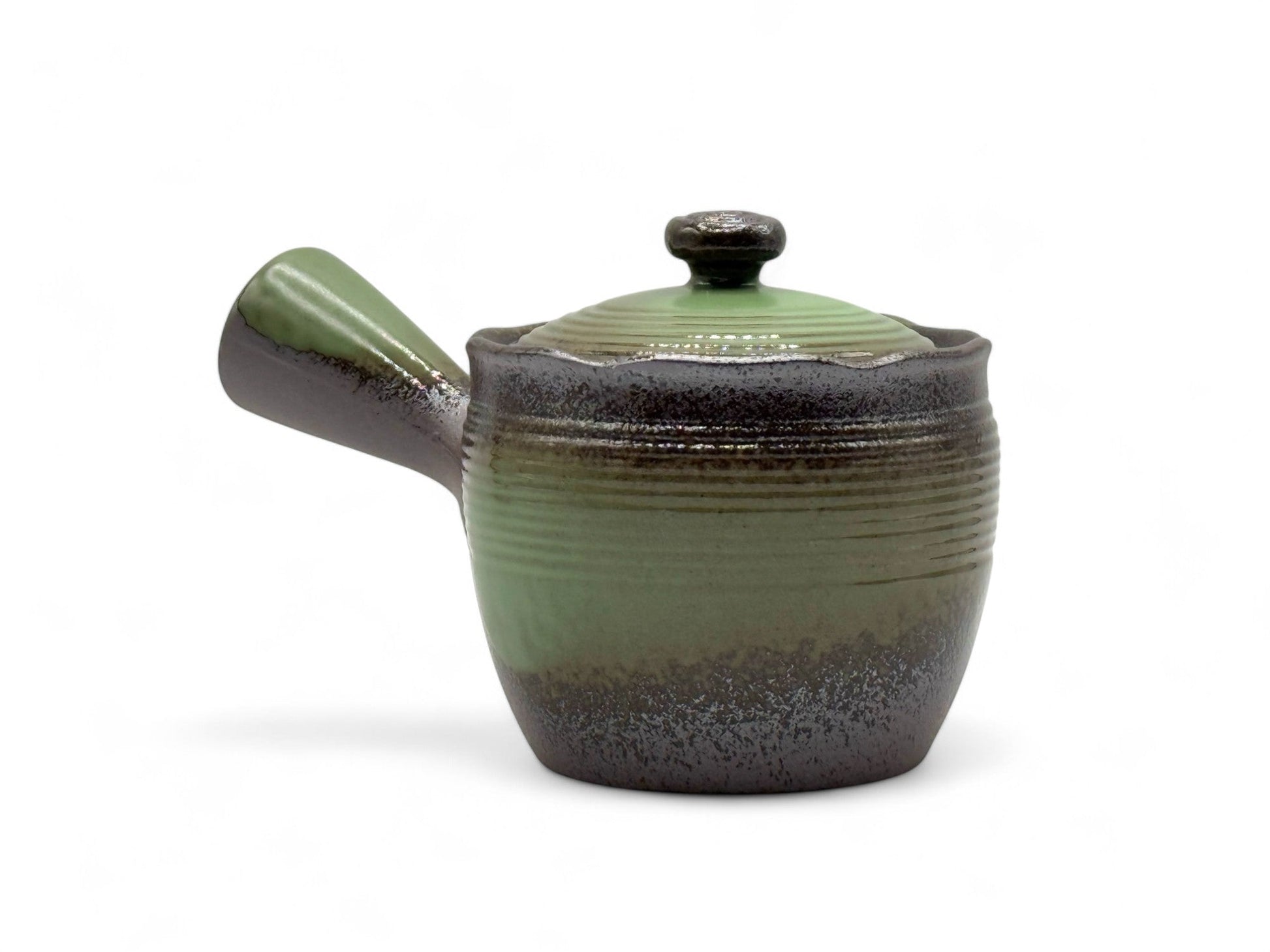 Inoue Tea Tochi Green Banko-yaki Kyusu - Japanese Teapot