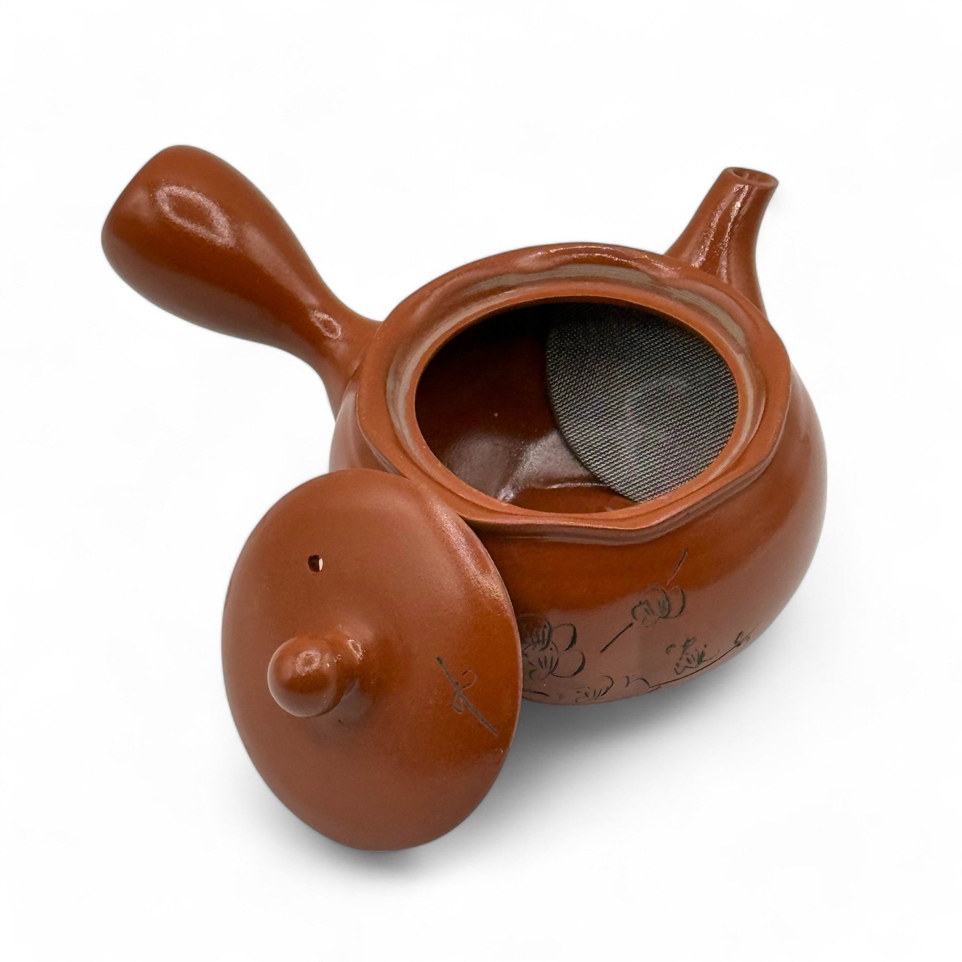 Inoue Tea Shuiro Red Tokoname-yaki Kyusu - Japanese Teapot