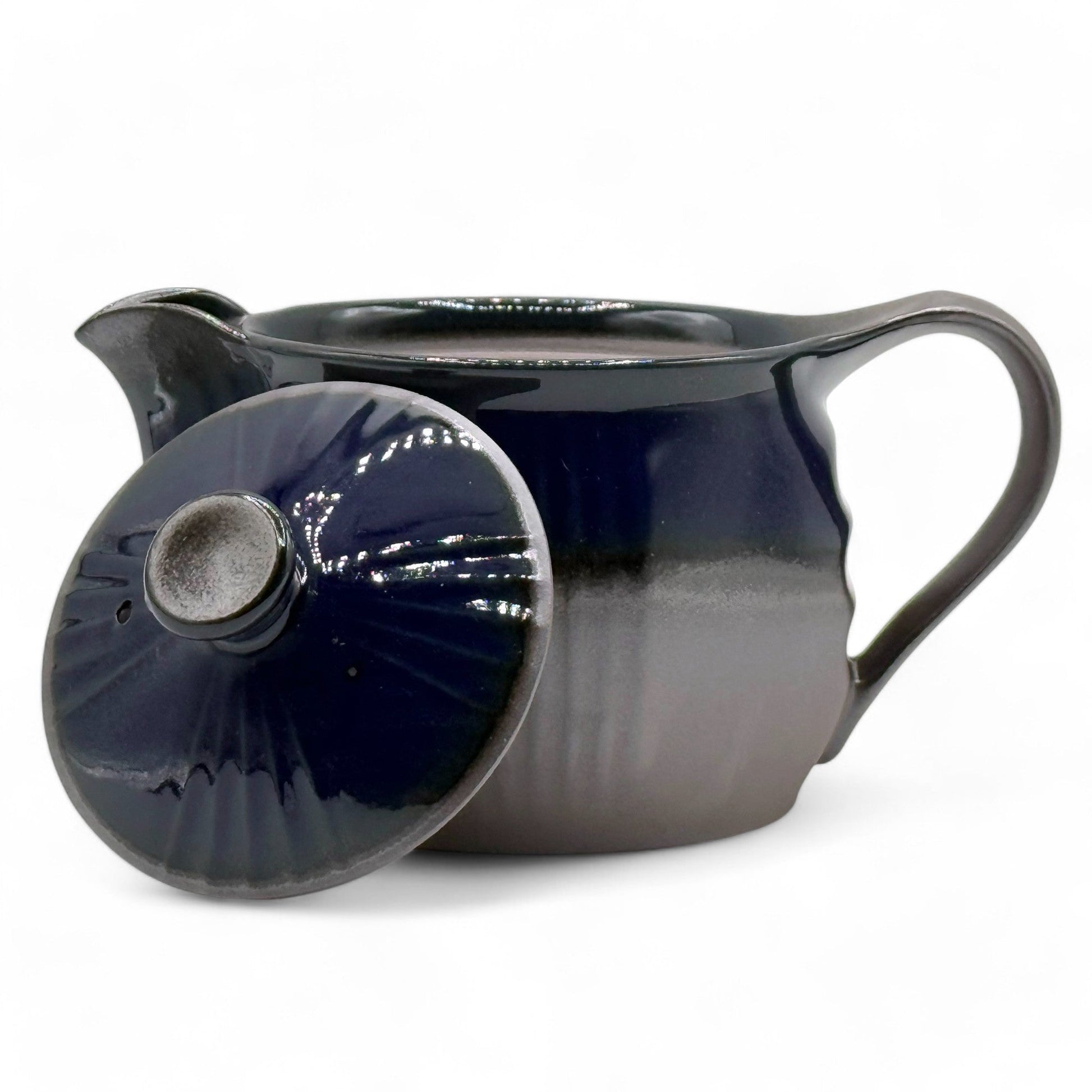 Inoue Tea Ruri Blue Banko-yaki Kyusu - Japanese Teapot