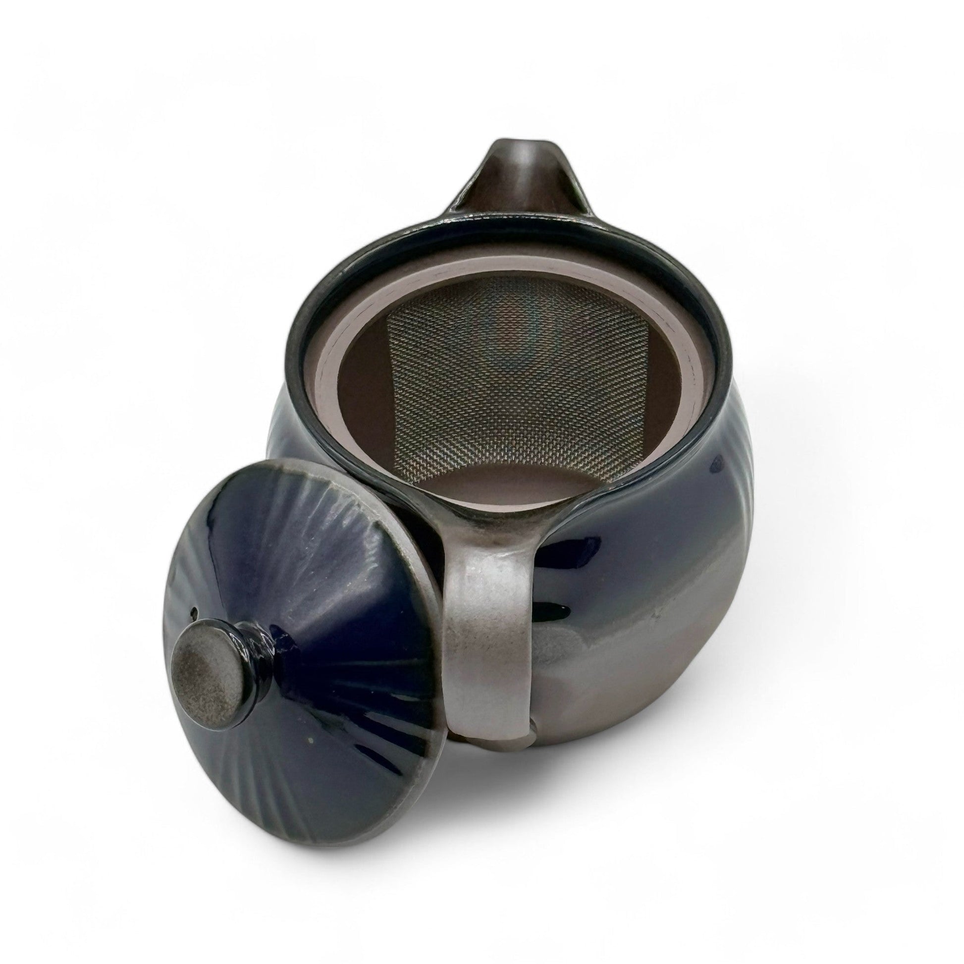 Inoue Tea Ruri Blue Banko-yaki Kyusu - Japanese Teapot