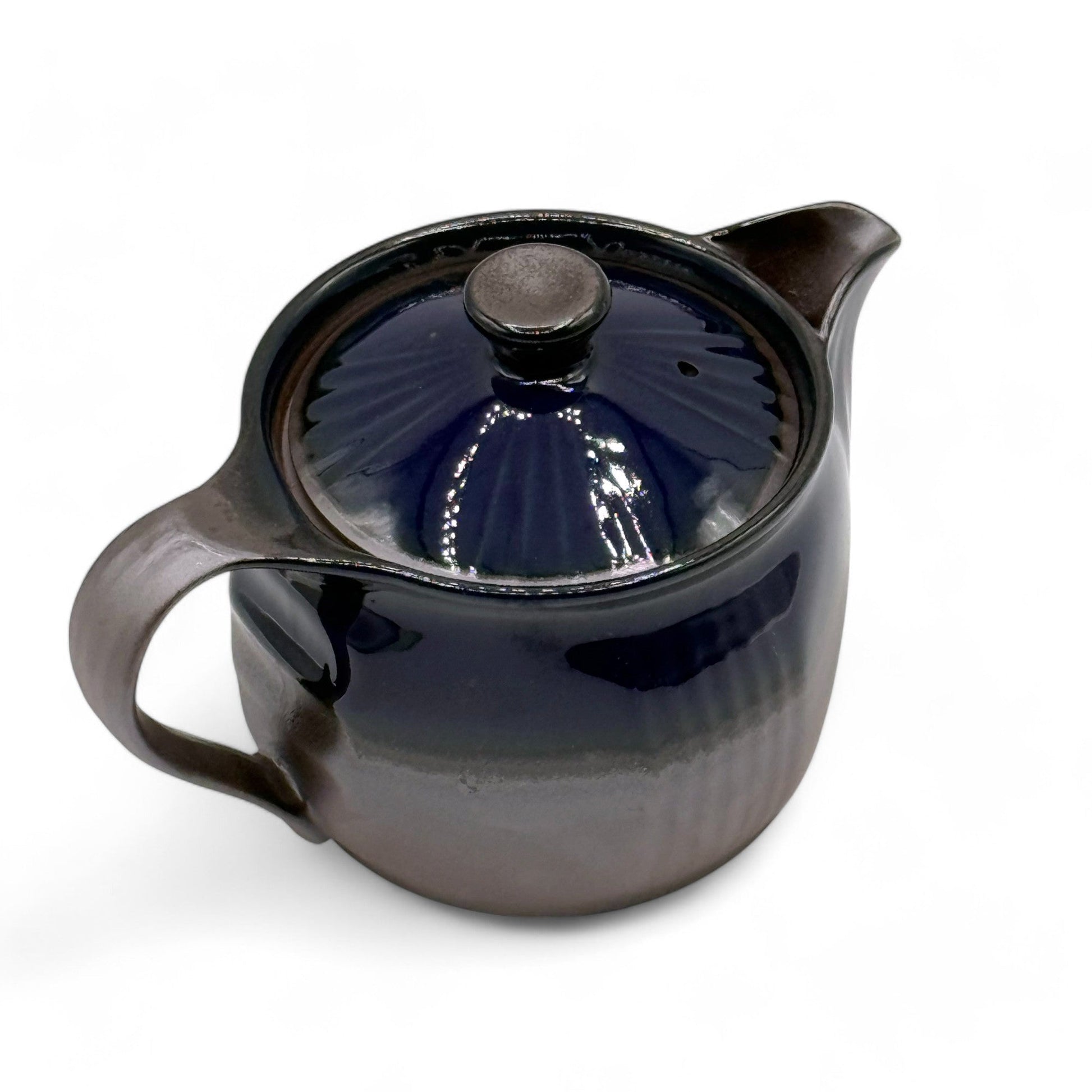 Inoue Tea Ruri Blue Banko-yaki Kyusu - Japanese Teapot