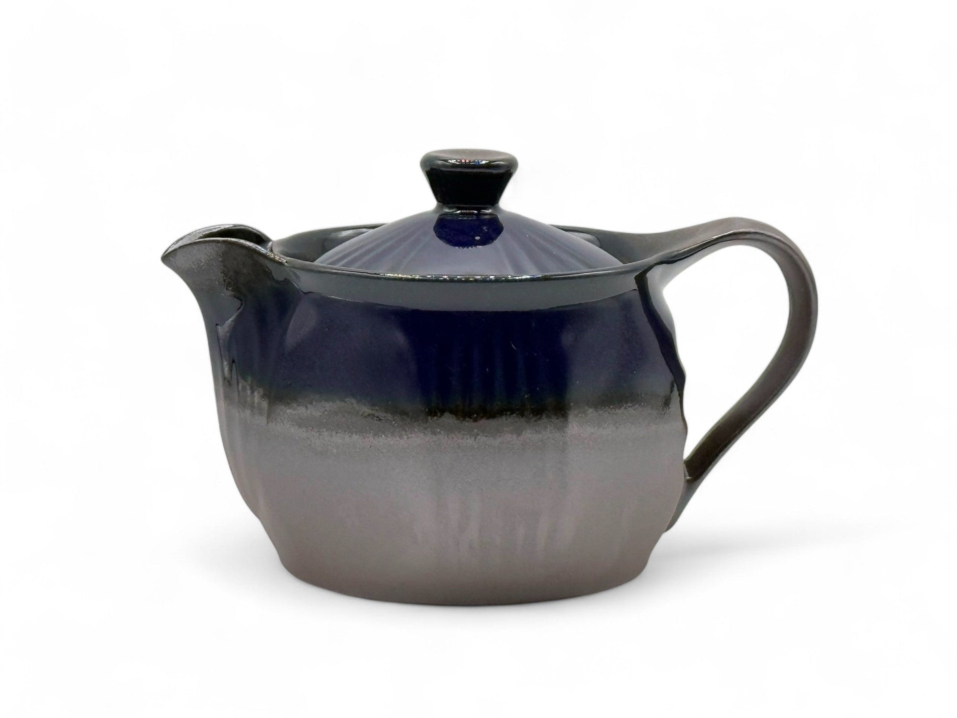 Inoue Tea Ruri Blue Banko-yaki Kyusu - Japanese Teapot