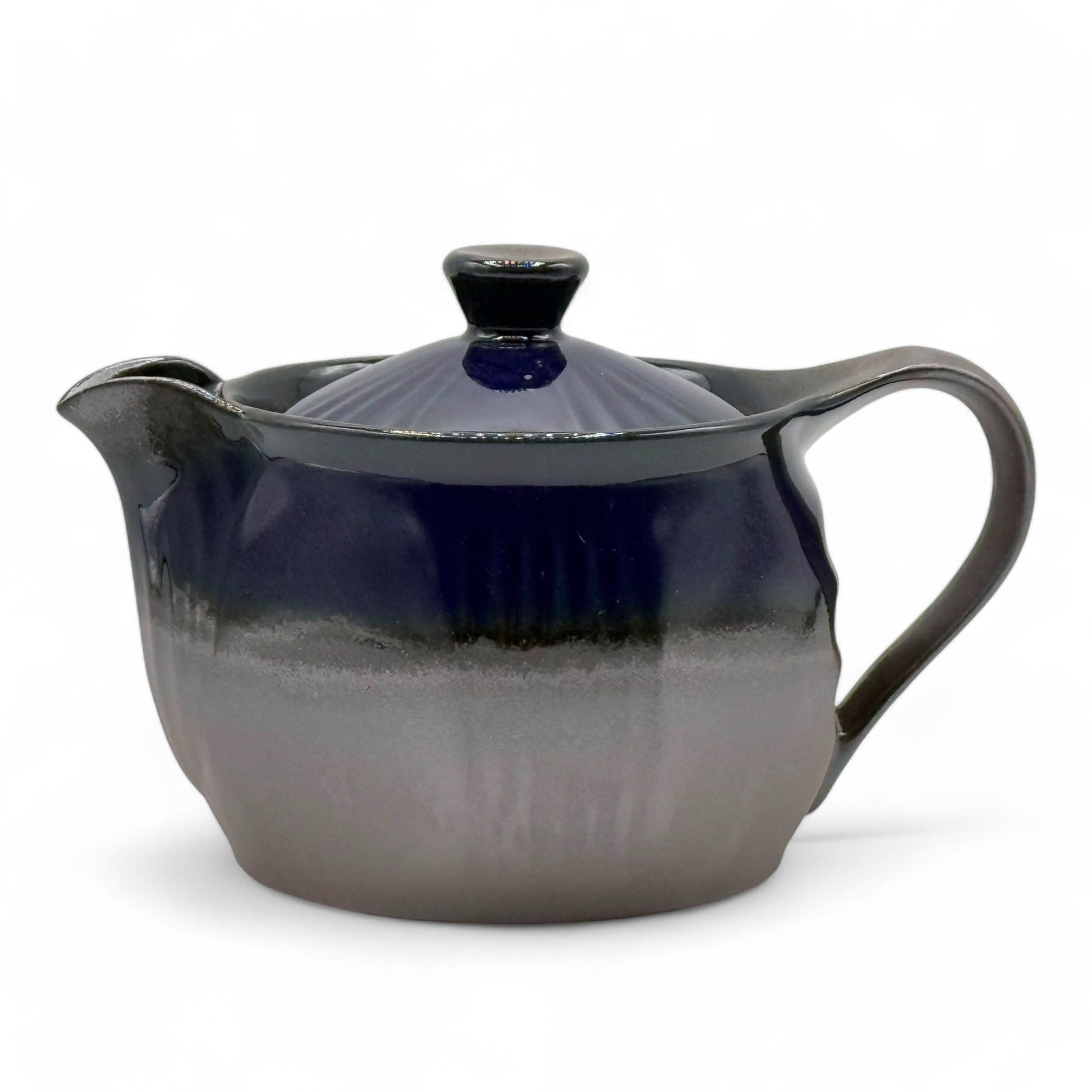Inoue Tea Ruri Blue Banko-yaki Kyusu - Japanese Teapot