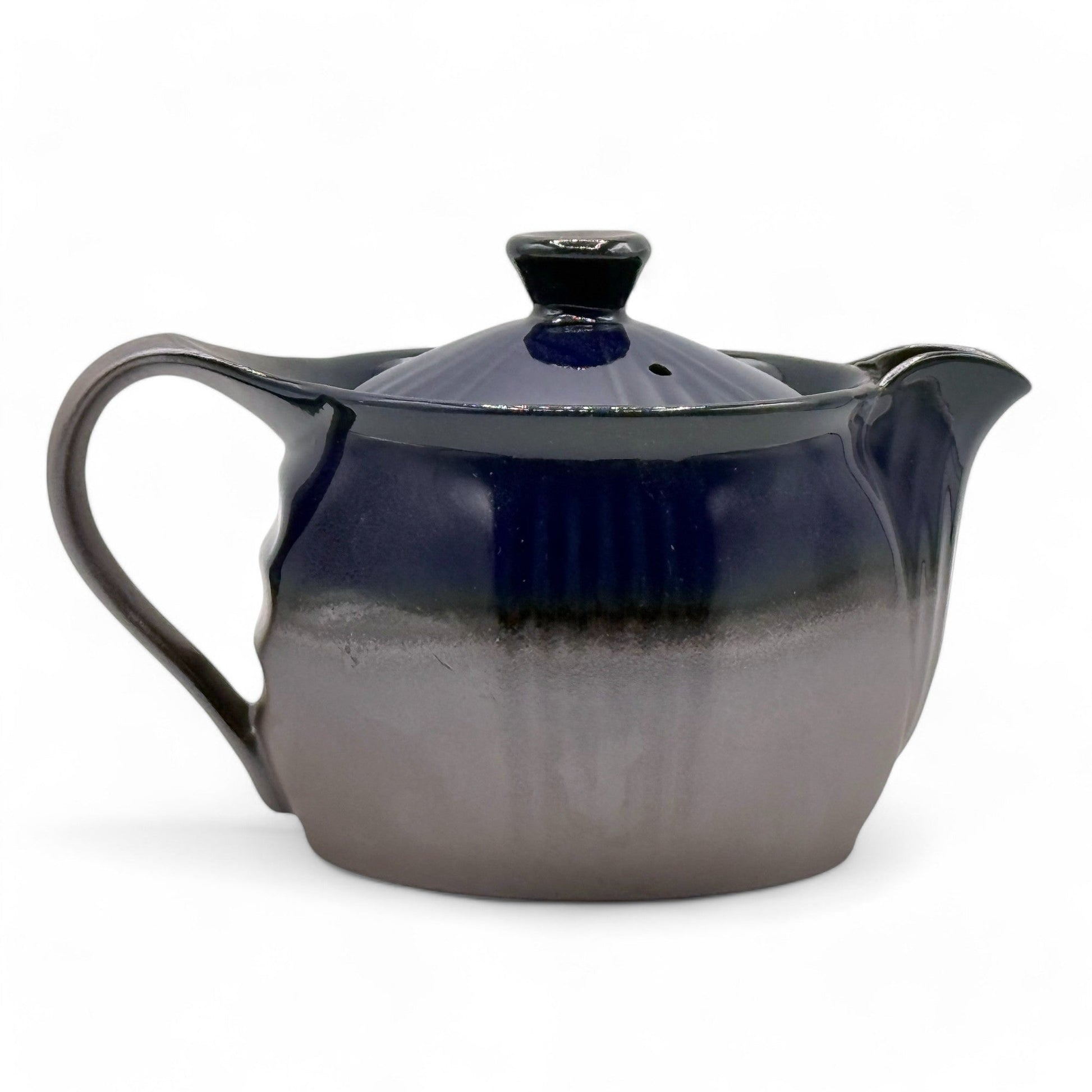 Inoue Tea Ruri Blue Banko-yaki Kyusu - Japanese Teapot