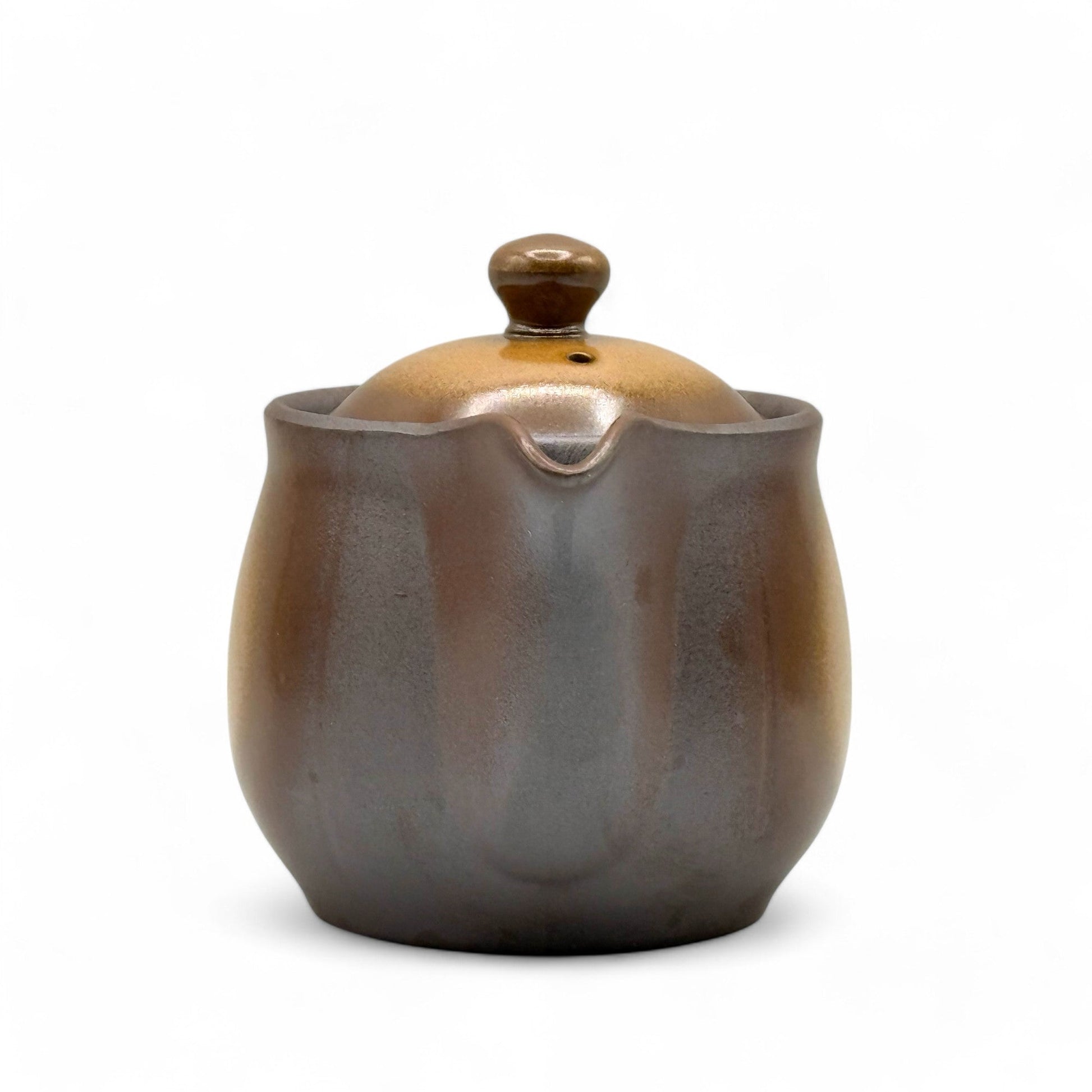 Inoue Tea Mirai Brown Banko-yaki Kyusu - Japanese Teapot