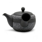 Inoue Tea Komaru Gray Tokoname-yaki Kyusu by Haku yō - Japanese mini teapot with a minimalist design and gray finish.