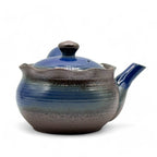 Inoue Tea Hana Mizuki Blue Banko-yaki Kyusu - Japanese Teapot, features a blue ceramic design with a traditional spout.