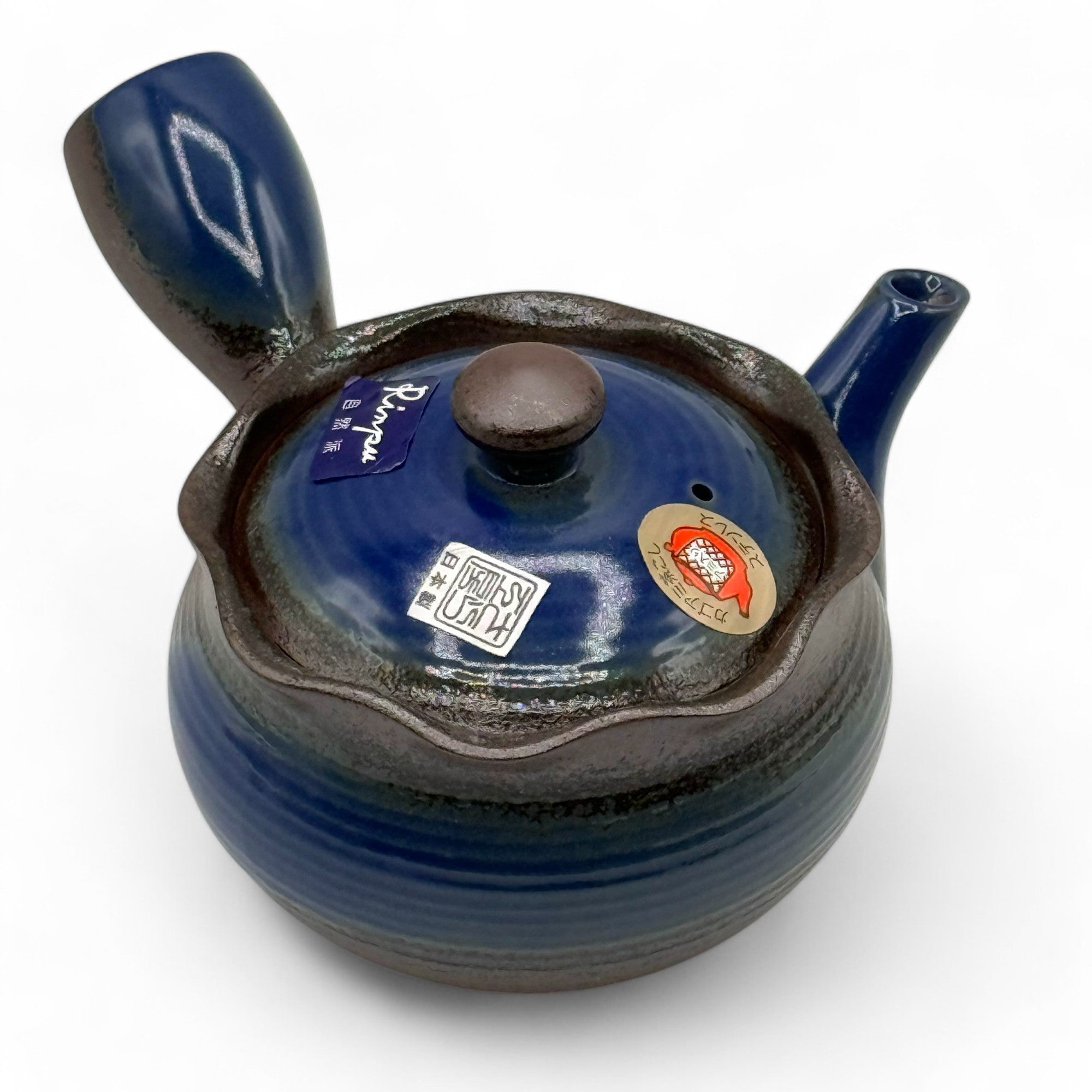 Inoue Tea Hana Mizuki Blue Banko-yaki Kyusu - Japanese Teapot, showcasing a blue ceramic teapot with a traditional design.