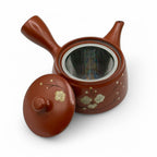 Inoue Tea Fusensaku Hakubai White Blossom Red Tokoname-yaki Kyusu - Japanese Teapot, featuring a traditional design and vibrant colors.