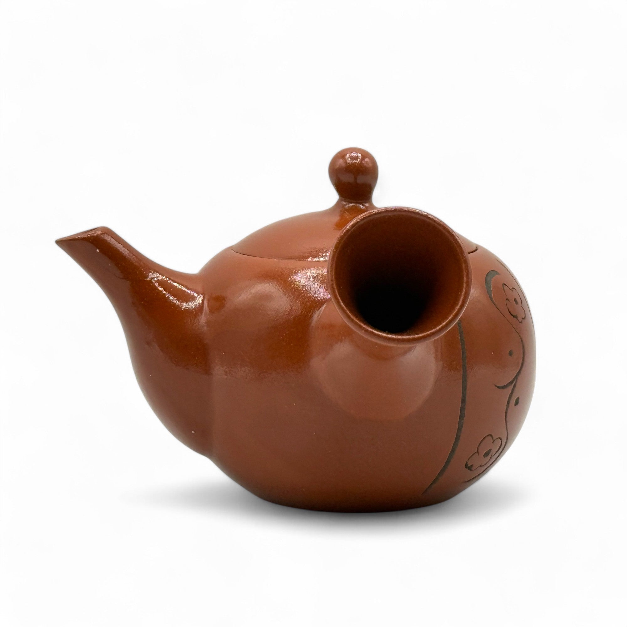 Inoue Tea Yixing Tokusa Red Tokoname-yaki Kyusu - Japanese Teapot, showcasing a traditional red ceramic teapot.