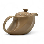 Inoue Tea Rakuchin Beige Mino-yaki Porcelain Kyusu - Japanese Teapot, featuring a traditional design and beige glaze.
