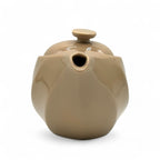 Inoue Tea Rakuchin Beige Mino-yaki Porcelain Kyusu - Japanese Teapot displayed in image