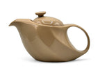 Inoue Tea Rakuchin Beige Mino-yaki Porcelain Kyusu - Japanese Teapot, featuring a beige porcelain design suitable for tea brewing.