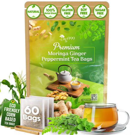 FreshDrinkUS Moringa Ginger Peppermint Herbal Tea