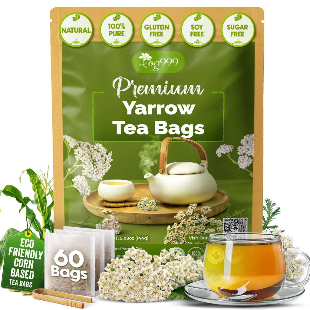 Premium Yarrow Tea Leaves | Naturally Aromatic, Freshly Packed Loose Leaf Yarrow Herbal Tea