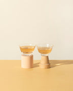 The Qi Gold rim glass cups (2)