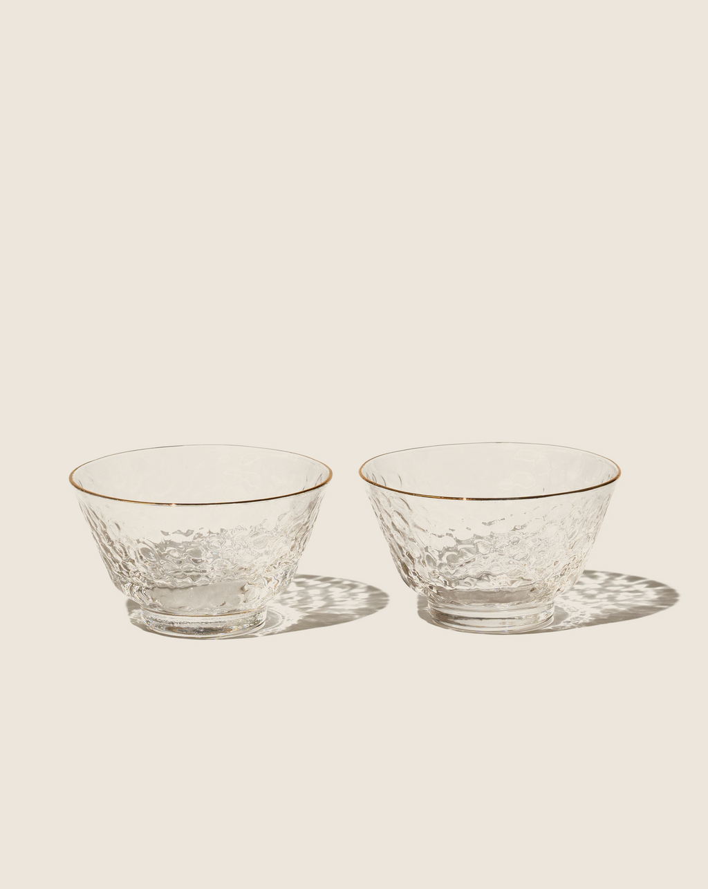 The Qi Gold rim glass cups (2)