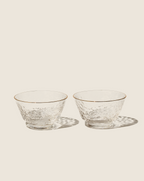 The Qi Gold rim glass cups (2)