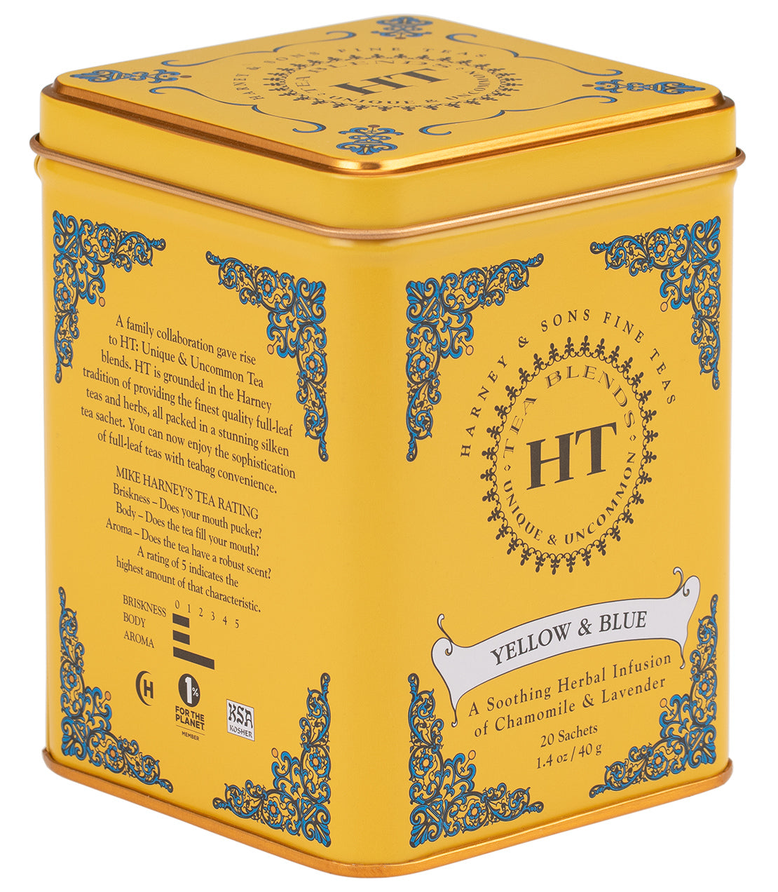 Harney & Sons Yellow & Blue, HT Tin of 20 Sachets