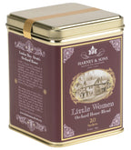 Harney & Sons Little Women Orchard House Blend, Tin of 20 Sachets, features a decorative tin filled with tea sachets.