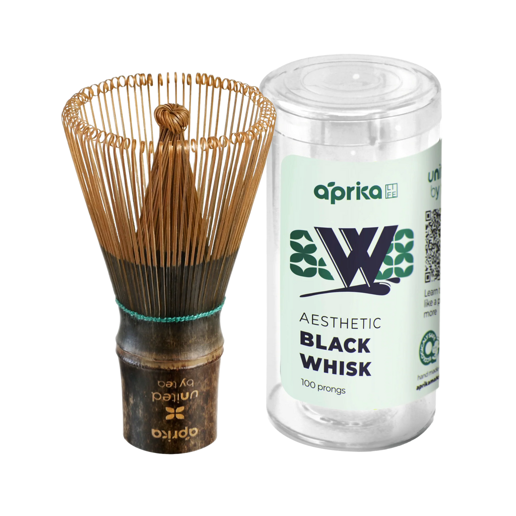 Aprika Life Dark Bamboo Matcha Whisk (100 Prongs)