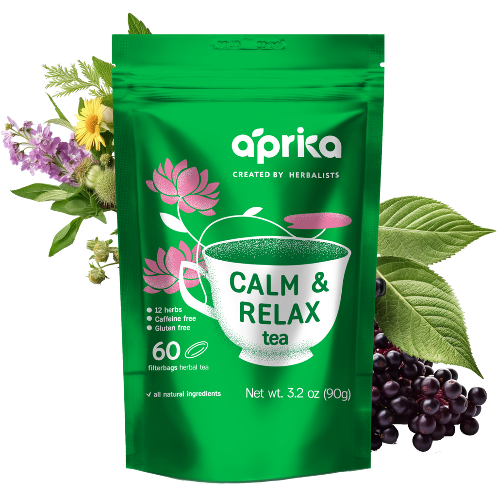 Aprika Life Calm and Relax Herbal Tea, 60 Bags