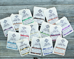 Piper and Leaf Variety Pack of Loose Leaf - 15 Blends, 15 Servings Each; 15 distinct tea blends in a hand-printed muslin bag.