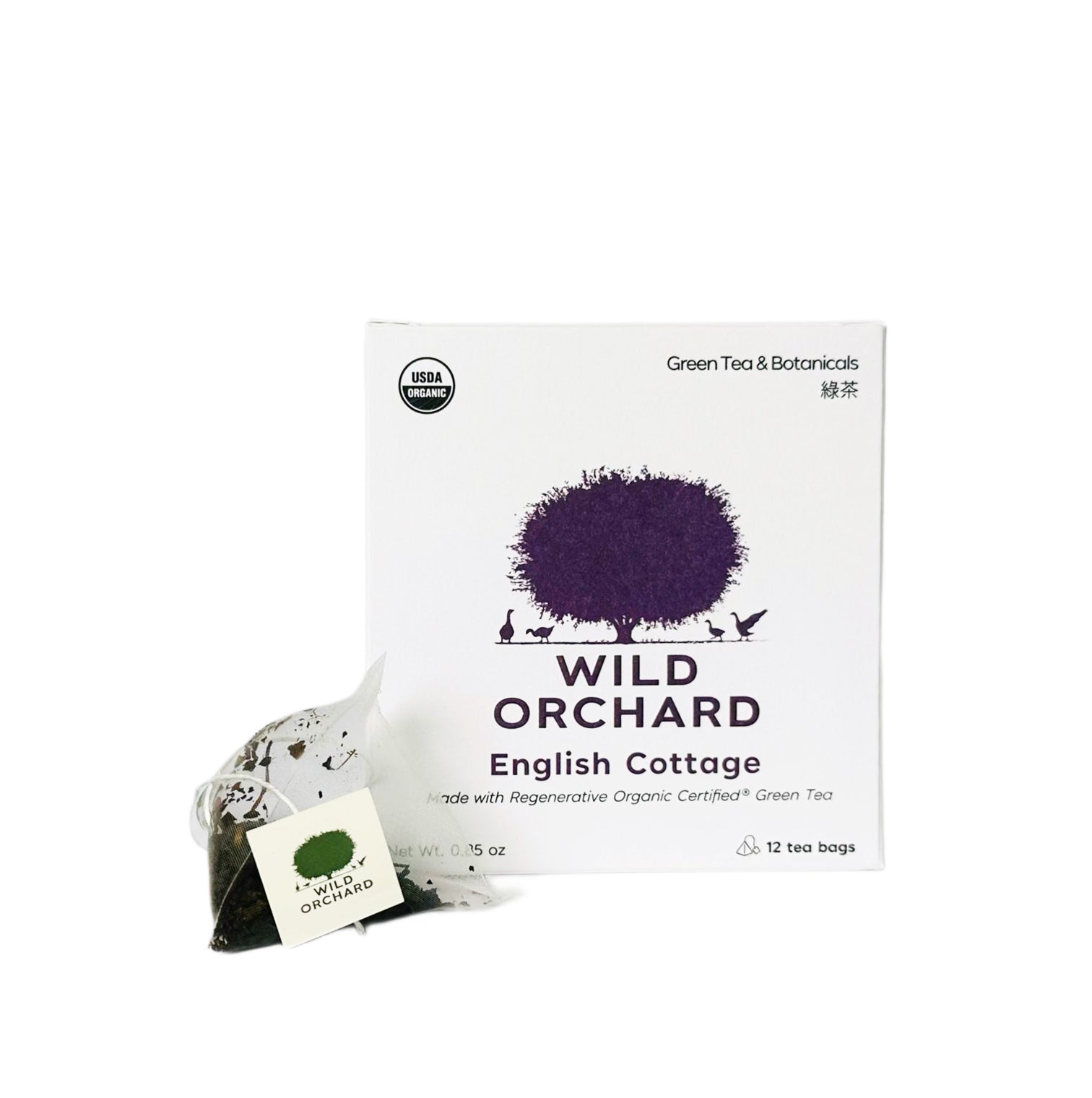 Wild Orchard English Cottage - Organic Green Tea Bag