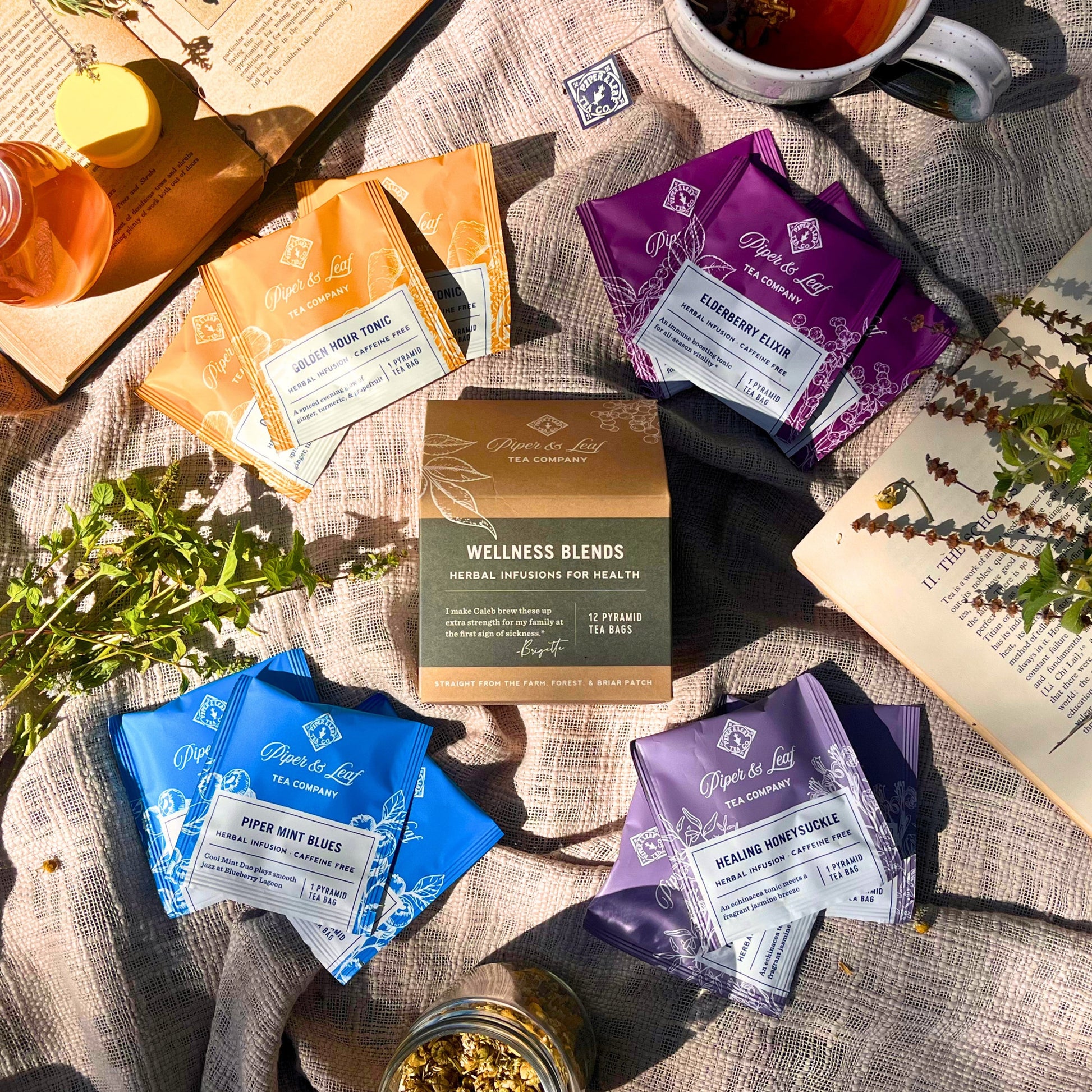 Piper and Leaf Wellness Blends- Box of 12 Tea Bags