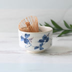 Aprika Life White Clay Kudzu Flowers Matcha Bowl