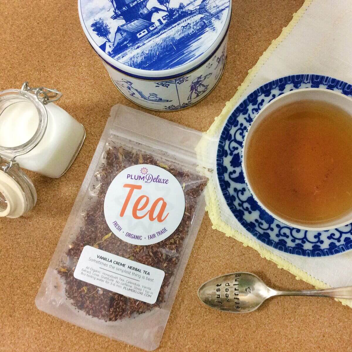 Plum Deluxe Vanilla Creme Herbal Tea