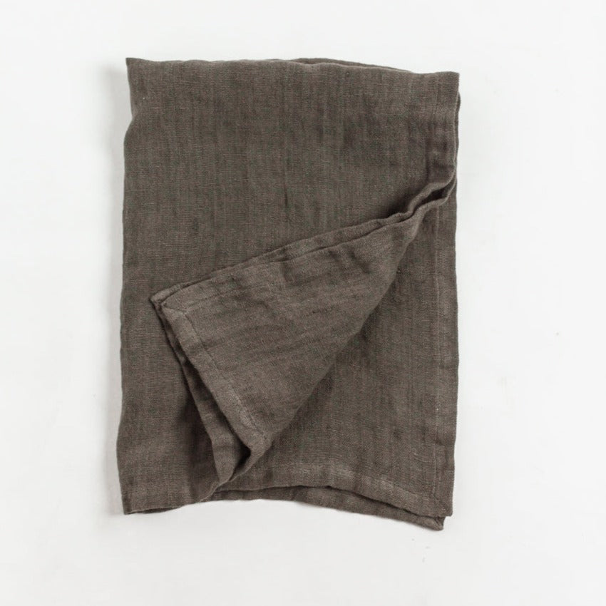 Creative Women Stone Washed Linen Tea Towel - Iron Ore